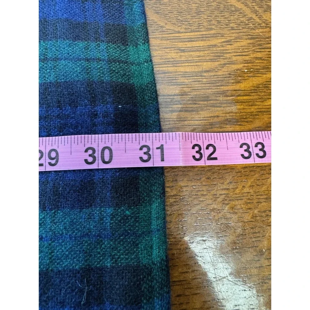 Vintage Arrow Jacket Mens Large Blue Green‎ Plaid Wool Flannel Quilted 80s 90s